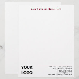 Voorbeeld van zakelijk briefpapier met logo en QR- Briefhoofd