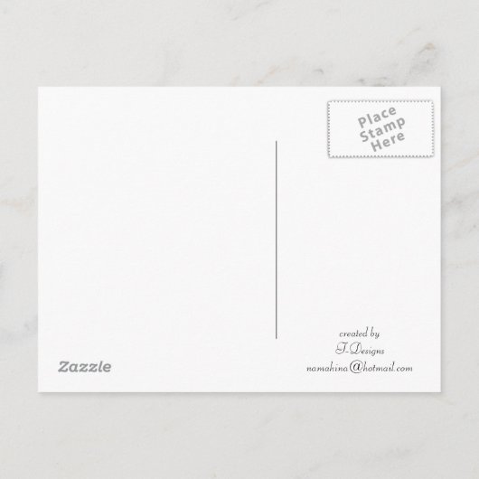 Voorbeeld Verjaardag Uitnodiging Post Kaart (Achterkant)