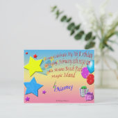 Voorbeeld Verjaardag Uitnodiging Post Kaart (Staand voorkant)