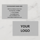 Voorbeeld Visitekaartje aangepaste Logo-naam (Voorkant / Achterkant)