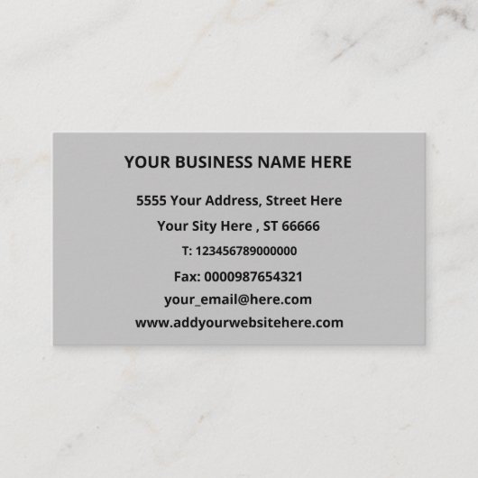 Voorbeeld Visitekaartje aangepaste Logo-naam (Voorkant)