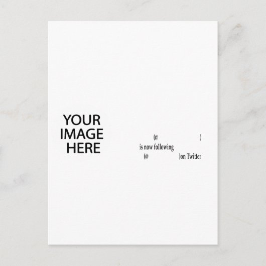Voorbeeld volgen op Twitter Afbeelding en tekst to Briefkaart (Voorkant)