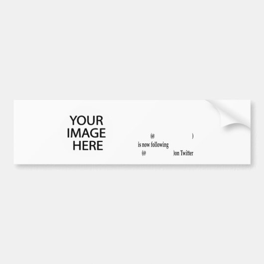Voorbeeld volgen op Twitter Afbeelding en tekst to Bumpersticker (Voorkant)