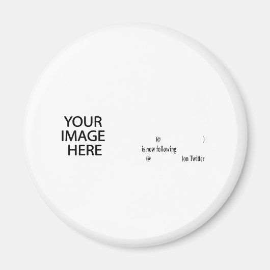 Voorbeeld volgen op Twitter Afbeelding en tekst to Magneet (Voorkant)