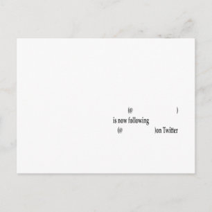 Voorbeeld volgen op Twitter Tekst toevoegen Briefkaart