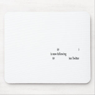 Voorbeeld volgen op Twitter Tekst toevoegen Muismat