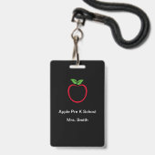 Voorbeeld Voor Kleuterleidster Badge (Voorzijde met lanyard)