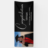 Voorbeeld zwart Afstuderen gefeliciteerde banner (Verticaal)