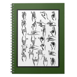 Voorbeelden ASL-gebarentaal Notitieboek