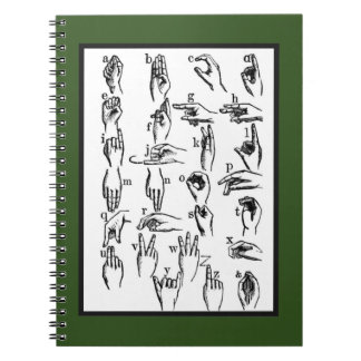 Voorbeelden ASL-gebarentaal Notitieboek