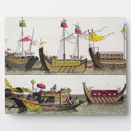 Voorbeelden van Chinese schepen, geïllustreerd uit Fotoplaat (Voorkant)