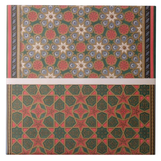 Voorbeelden van plafonddecoraties uit de Arabische Tegeltje (Voorkant)