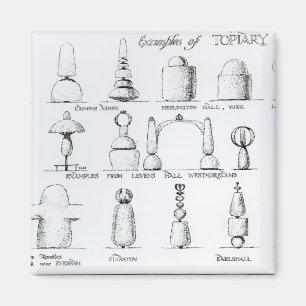 Voorbeelden van Topiary Work, 1902 (engraving) (b/ Magneet