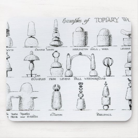 Voorbeelden van Topiary Work, 1902 (engraving) (b/ Muismat (Voorkant)