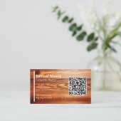 Voorbeeldontwerp QR-code timmerman Visitekaartje (Staand voorkant)