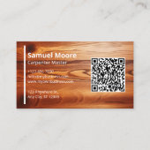 Voorbeeldontwerp QR-code timmerman Visitekaartje (Voorkant)