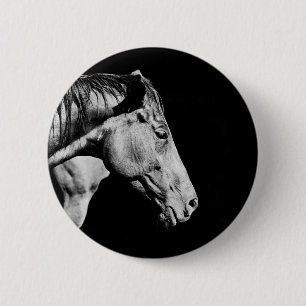 voorbeen van het paard ronde button 5,7 cm
