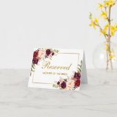 Voorbehouden Jouw tekst bruiloft Bord of tabel Kaa Kaart (Gele Bloem)