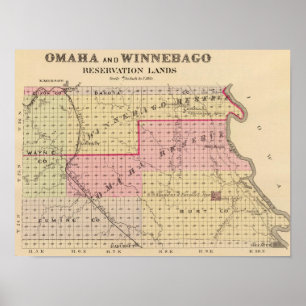 Voorbehouden Omaha en Winnebago in Nebraska Poster