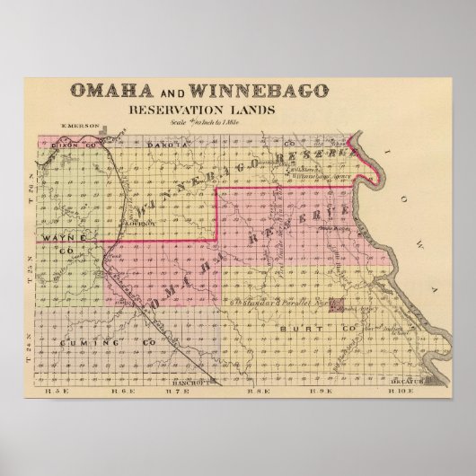 Voorbehouden Omaha en Winnebago in Nebraska Poster (Voorkant)