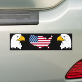 Voorbereid om Amerikaans te zijn - Amerikaanse vla Bumpersticker (Op auto)