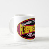 Voorbereid om moeder van brandweerman te zijn koffiemok (Voorkant links)