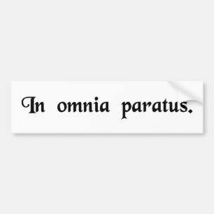 Voorbereid voor alles. bumpersticker