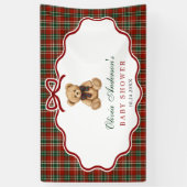 Voorbereide Teddibeer Kerst Babyshower Spandoek (Verticaal)