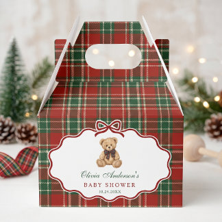 Voorbereide Teddybeer Kerst Babyshower Bedankdoosjes