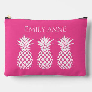 Voorbereide Witte Ananassen op Roze Etui