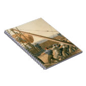 Voorbereiden op het lanceren van een van de grote  notitieboek (Rechterzijde)