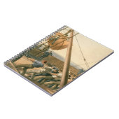 Voorbereiden op het lanceren van een van de grote  notitieboek (Linkerzijde)