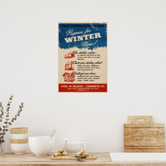Voorbereiden op het Poster Winter Now (Keuken)