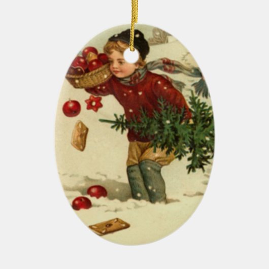 Voorbereiden op kerst keramisch ornament (Voorkant)