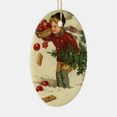 Voorbereiden op kerstmis keramisch ornament (Rechts)