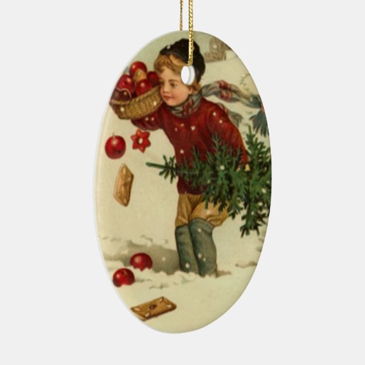 Voorbereiden op kerstmis keramisch ornament (Rechts)