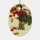 Voorbereiden op kerstmis keramisch ornament (Voorkant)