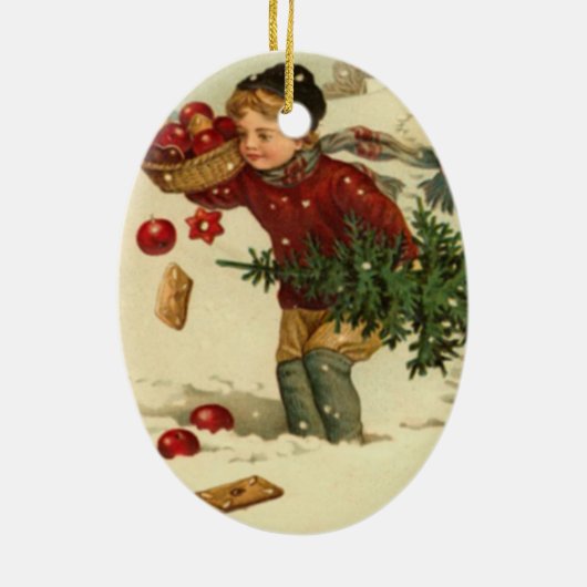 Voorbereiden op kerstmis keramisch ornament (Achterkant)