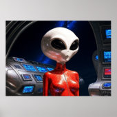 Voorbereiden op Vlucht AI Alien Kunst Poster (Voorkant)