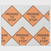 Voorbereiden van stoppen van het verkeersteken cadeaupapier (Vlak)