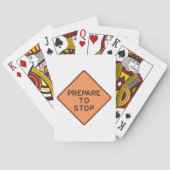 Voorbereiden van stoppen van het verkeersteken pokerkaarten (Achterkant)