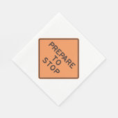 Voorbereiden van stoppen van het verkeersteken servet (Hoek)