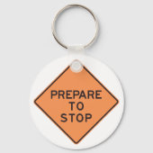 Voorbereiden van stoppen van het verkeersteken sleutelhanger (Voorkant)
