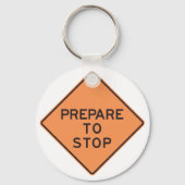 Voorbereiden van stoppen van het verkeersteken sleutelhanger (Achterkant)