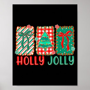 Voorbereidende Hulst Kerst Feestelijke Sfeer Strik Poster