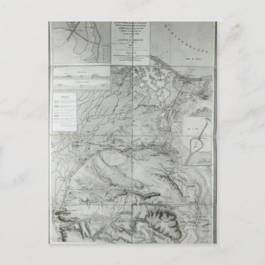 Voorbereidende kaart van het Suezkanaal, 1855 (Voorkant)