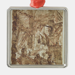 Voorbereidende tekening voor bord VIII Metalen Ornament