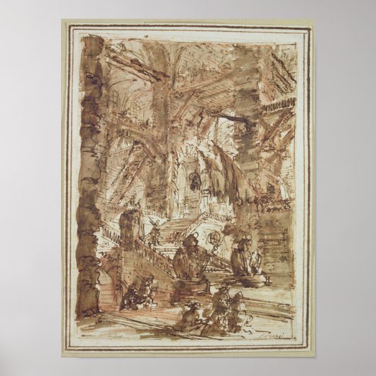 Voorbereidende tekening voor bord VIII Poster (Voorkant)