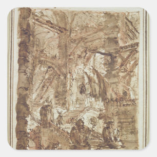 Voorbereidende tekening voor bord VIII Vierkante Sticker