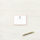 Voorbereiding anananas | Blush & Navy Personalized Post-it® Notes (Op bureau)